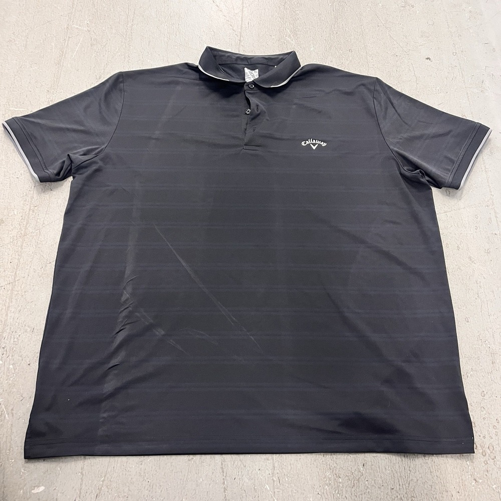 Callaway Men's XXL Pro-Spin 3.0‎ Black Short Sleeve Golf Polo Shirt Comfortable